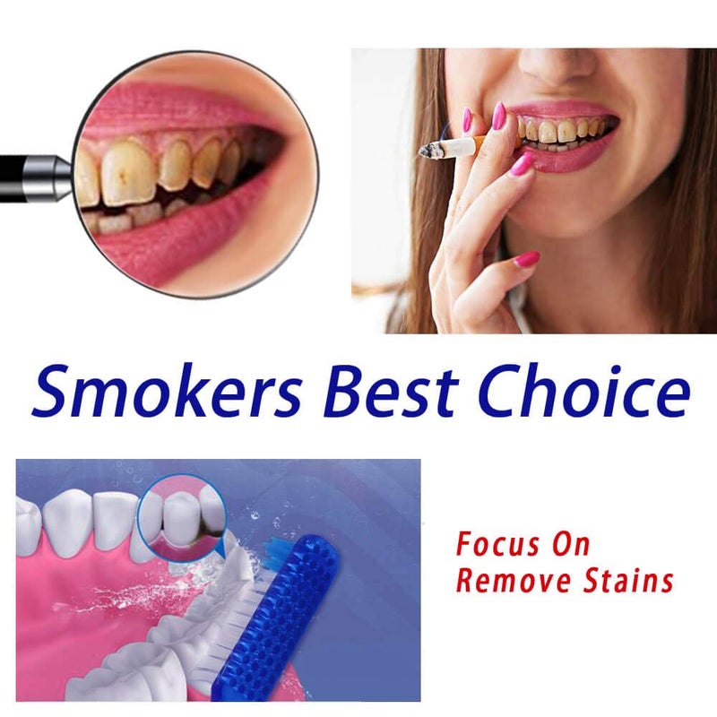 DR PERFECT Adult Smokerâ€™s Toothbrushes Firm Toothbrush Super Hard Bristles for Teeth Whitening Pack of 4 - Image 2